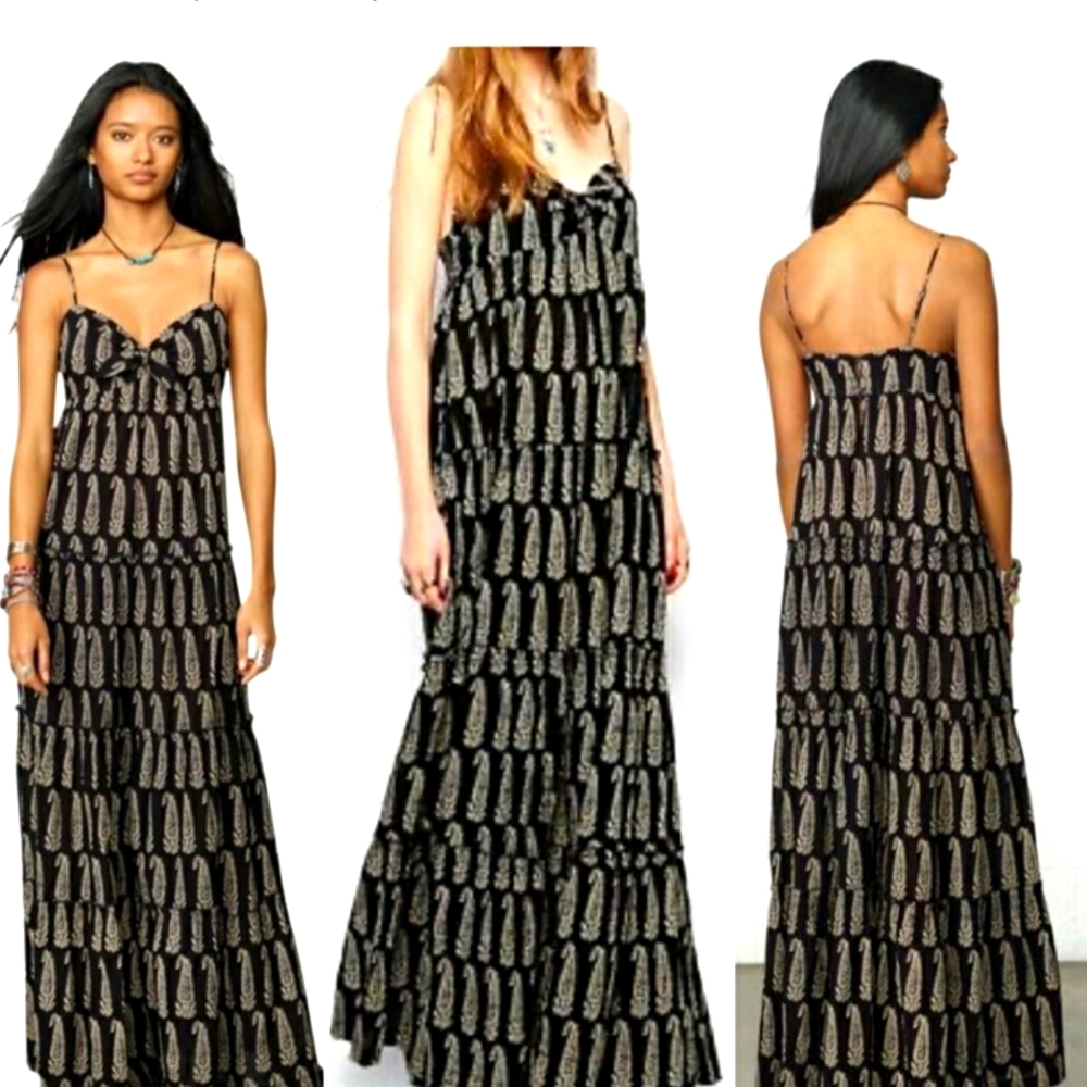 Denim and Supply Ralph Lauren Paisley Printed Tiered books Maxi dress  S/P